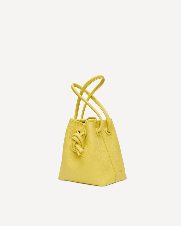Fringe Mini Bucket Camel Bag — Vania & David