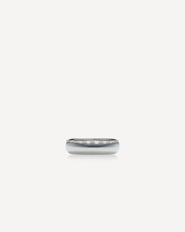 Cord Narrow Ring - Silver