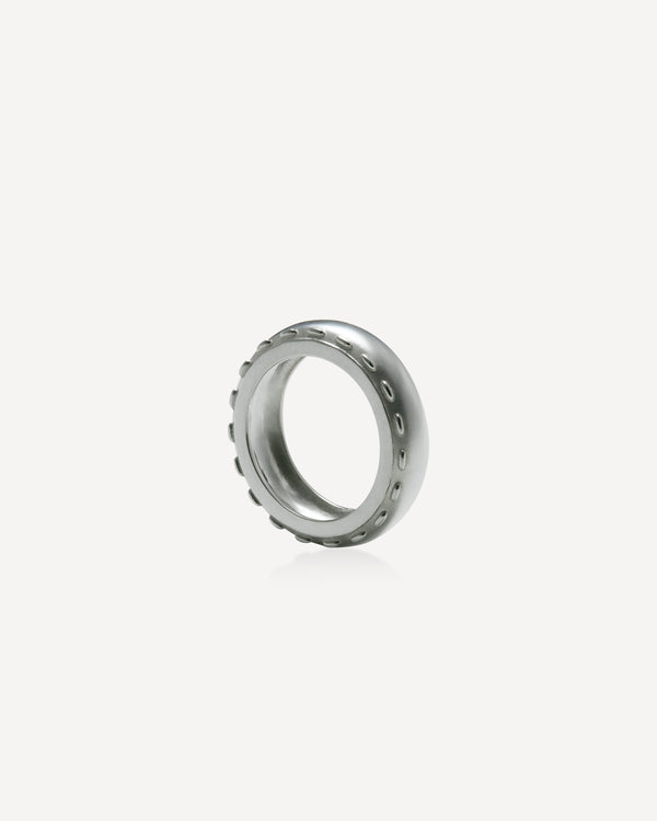 Cord Narrow Ring - Silver