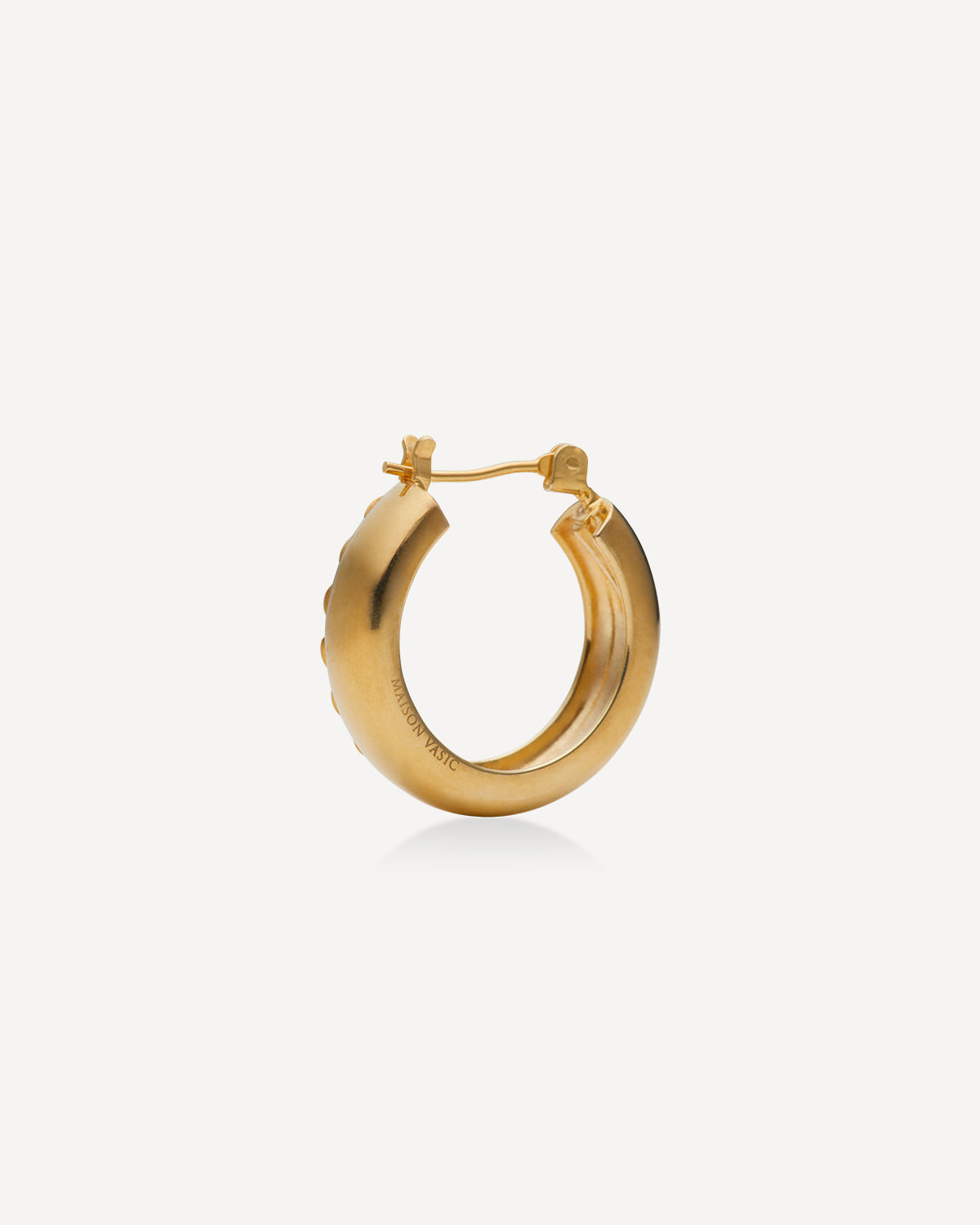 Cord Narrow Hoop Earrings - Gold