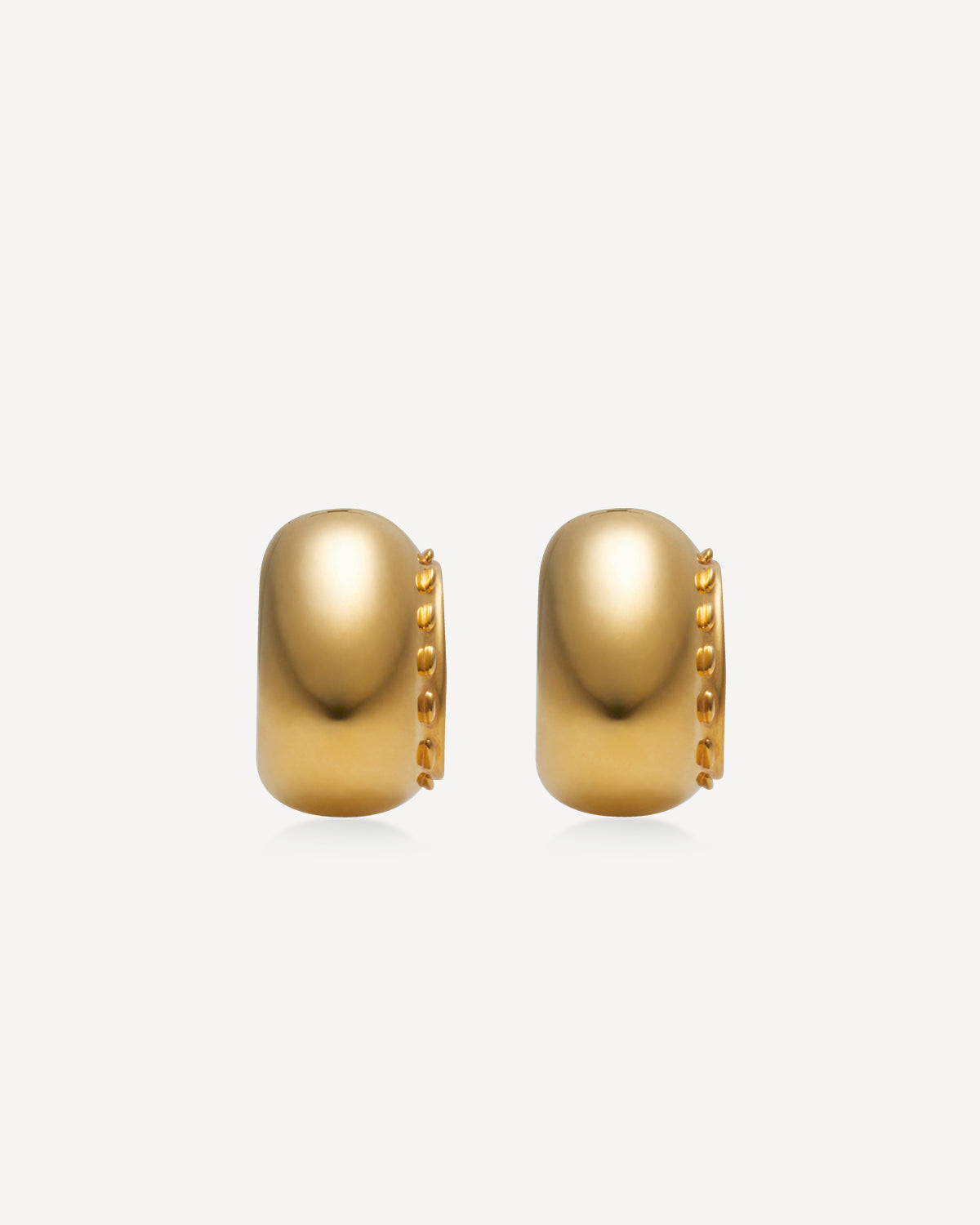 Cord Wide Drop Earrings - Gold