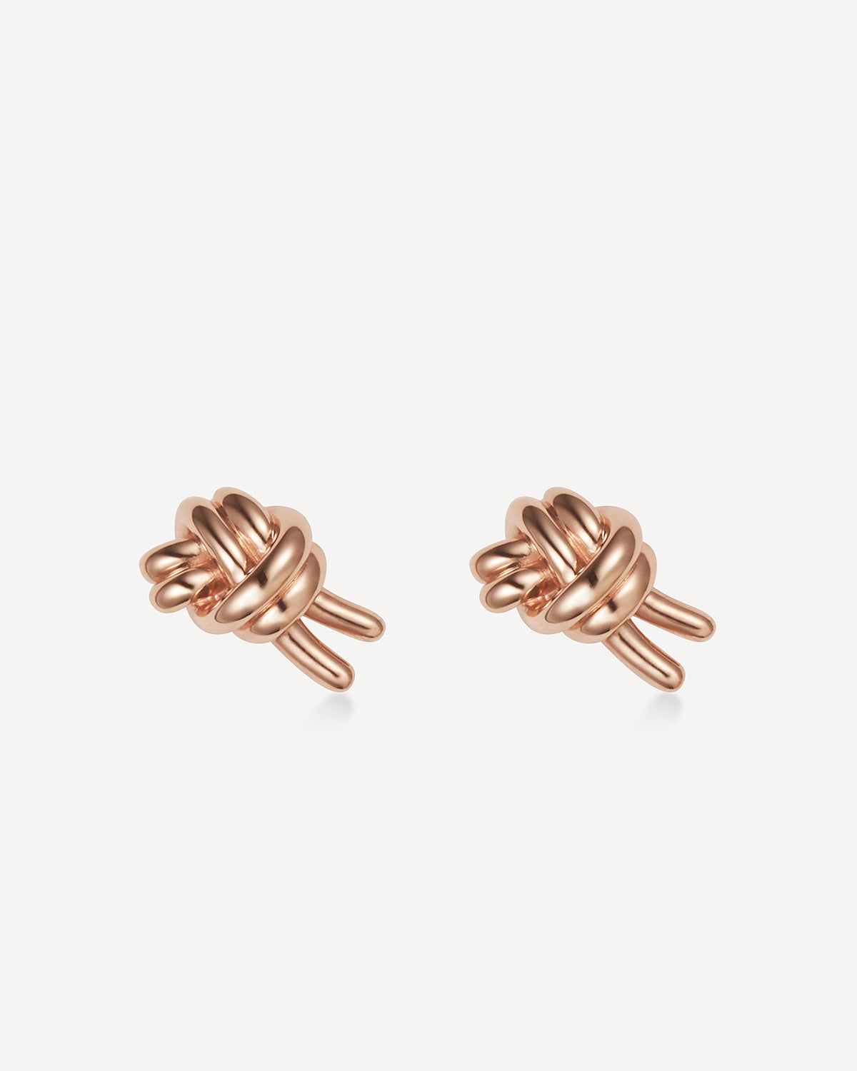 Knot Earrings - Rose Gold