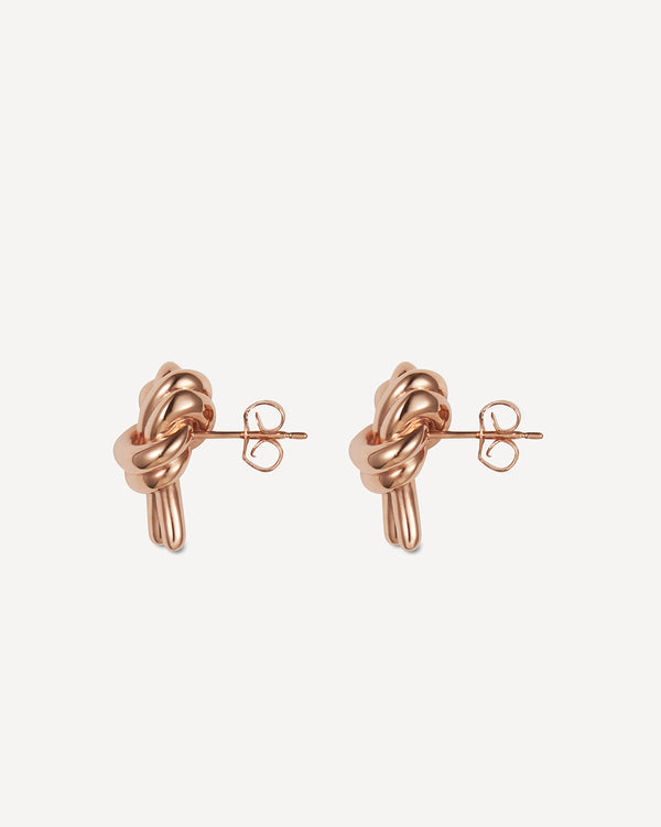 Knot Earrings - Rose Gold